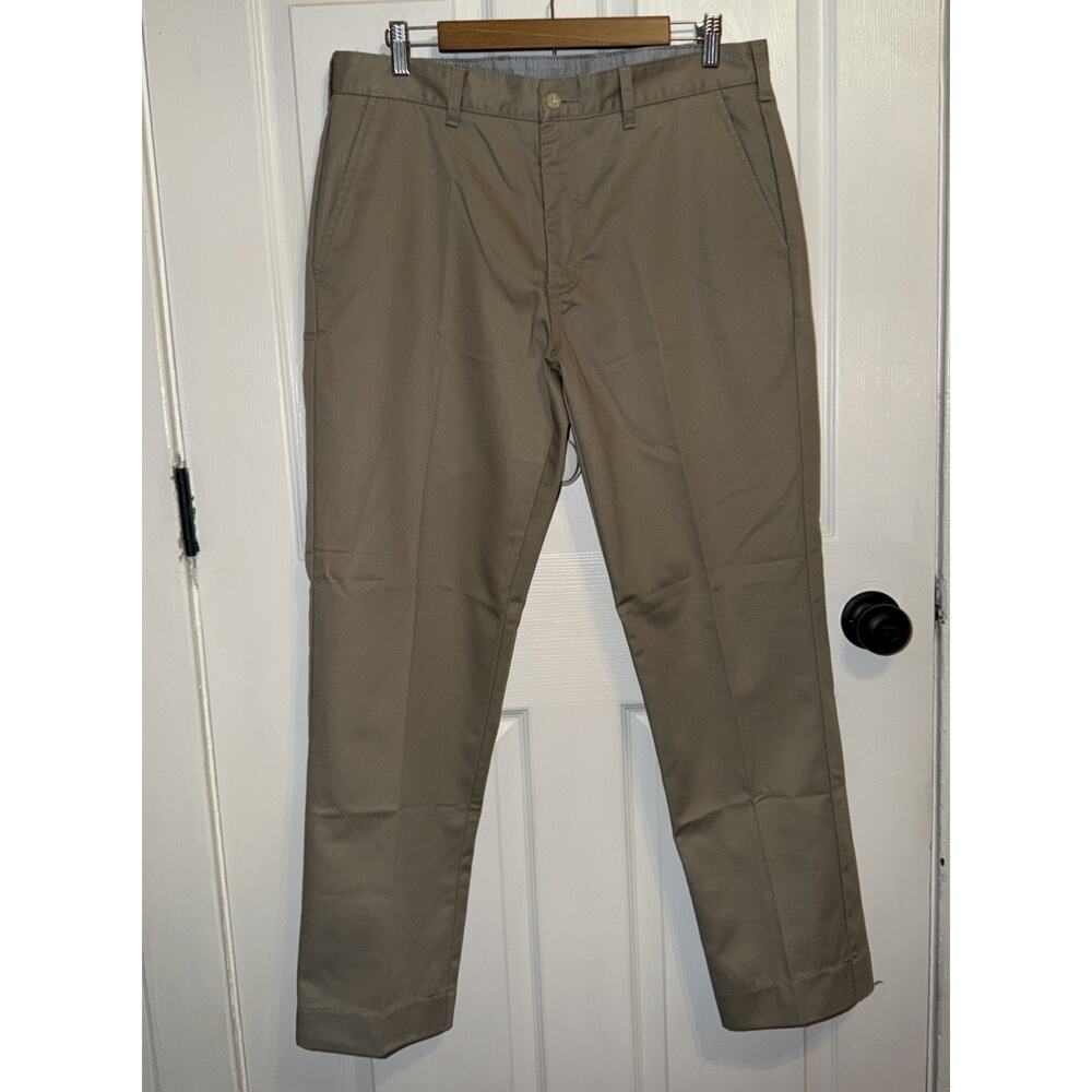 Bills Khakis Men’s Pants Size 35x30 Slim‎ Fit Beige Flat Front